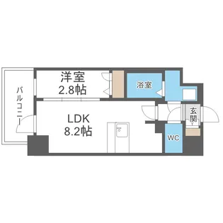 ファステート難波ヴィラント【5階】の間取り