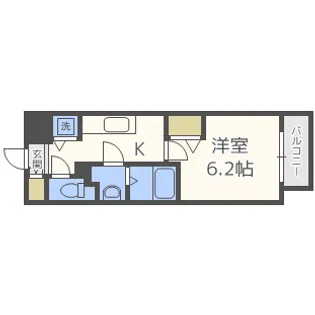 メインステージ新大阪【3階】の間取り