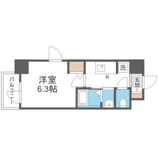 ジオエント福島野田【5階】の間取り
