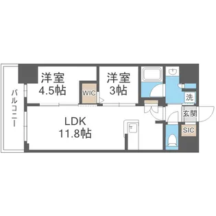 アーバネックス南森町WEST【7階】の間取り