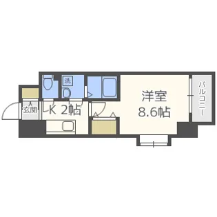 LOWLANDS西天満【10階】の間取り