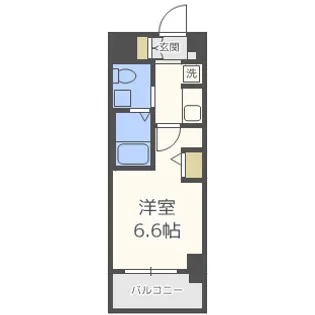 エステムコート難波WESTSIDEⅡ ベイフレックス【8階】の間取り