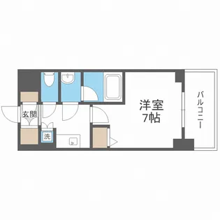 リッツ難波南Ⅱ【9階】の間取り