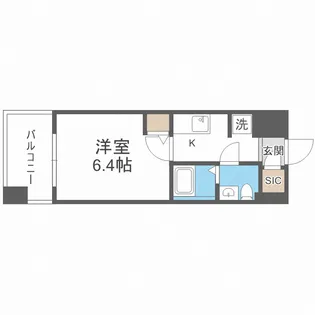 セレニテ難波グランデシュッド【514号室】の間取り