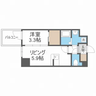 HS梅田EAST【14階】の間取り
