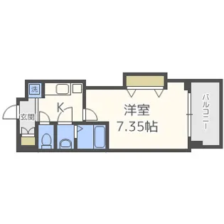 Luxe天神橋【6階】の間取り