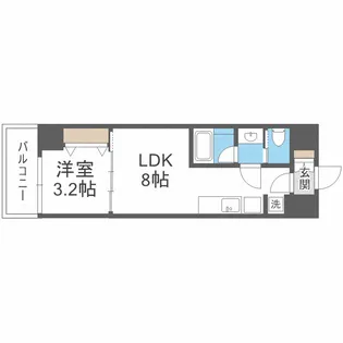 ブエナビスタ西天満【9階】の間取り