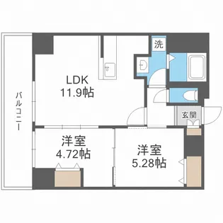 レジデンス朝潮橋【501号室】の間取り