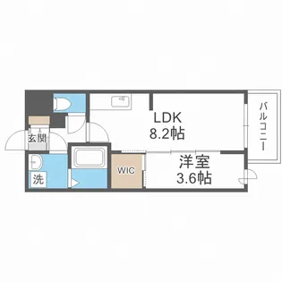 AFFLUENCE難波EAST【13階】の間取り