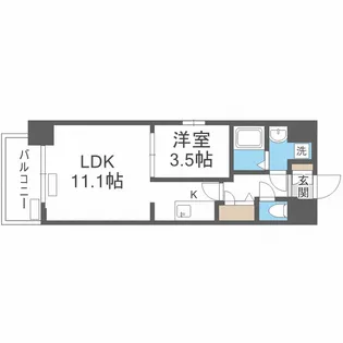 プレサンス堺筋本町エグゼブラン【3階】の間取り