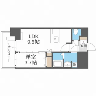 プレサンス天王寺ノースヴィアーレ【9階】の間取り