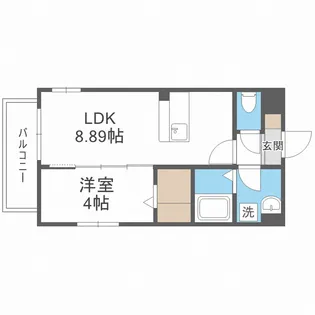 GRAND STEADY西田辺【3階】の間取り