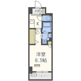 エスカーサ大阪WEST九条駅前【4階】の間取り