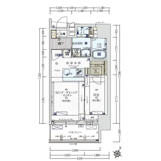 ワールドアイ京町堀【6階】の間取り