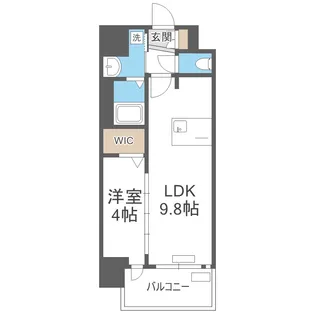 プレサンス芦原橋ヴィブラス【3階】の間取り