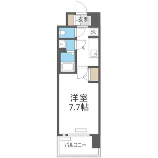 プレサンス芦原橋ヴィブラス【8階】の間取り