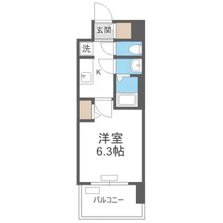 プレサンス緑橋ソレアス【6階】の間取り