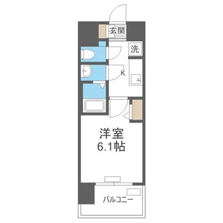 プレサンス緑橋ソレアス【6階】の間取り