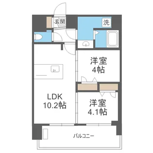 プレサンス緑橋ソレアス【13階】の間取り