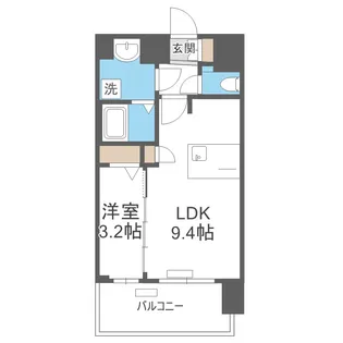 プレサンス緑橋ソレアス【13階】の間取り