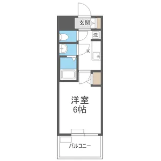 プレサンス桜川グロワール【6階】の間取り