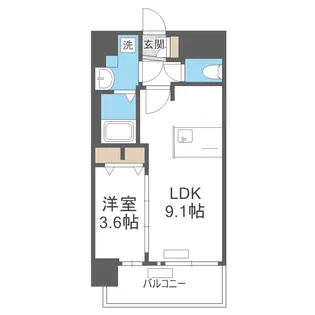 プレサンス桜川グロワール【10階】の間取り