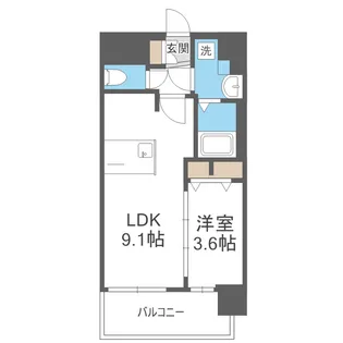 プレサンス桜川グロワール【10階】の間取り