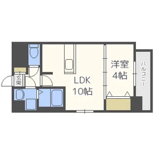 エス・キュート南森町【2階】の間取り