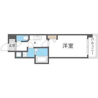 プレサンス谷町キャトル【15階】の間取り