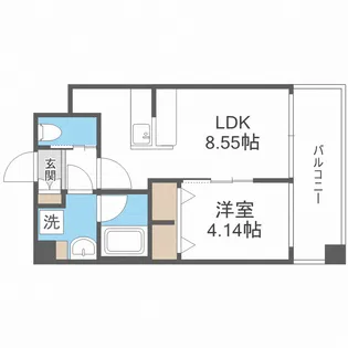 プレジオ城北【6階】の間取り