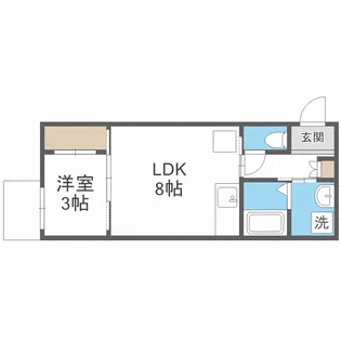コーポMANTA道【3階】の間取り