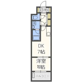 レオンコンフォート難波南【15階】の間取り