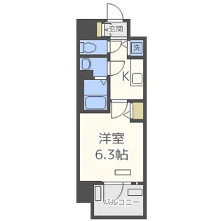 プレサンス難波セレクト【2階】の間取り