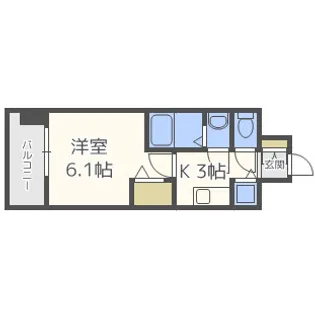 プレサンス梅田北ザ・ライブ【9階】の間取り