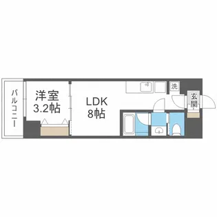 ブエナビスタ西天満【9階】の間取り