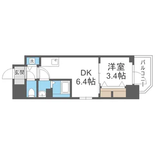 エスリードレジデンス都島デュオ【5階】の間取り