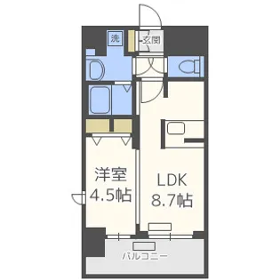 プレサンス新大阪ザ・シティ【11階】の間取り