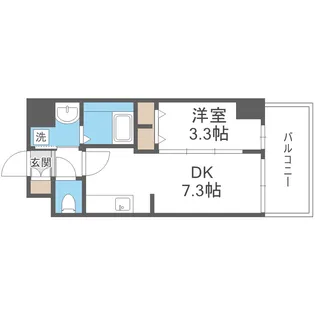 アドバンス大阪リーヴァ【11階】の間取り