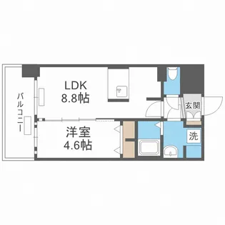 プレサンスOSAKA DOMECITYビーツ【14階】の間取り