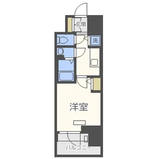 エスリード難波ステーションゲート サウステラス【7階】の間取り