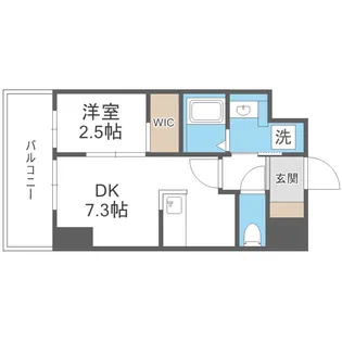 ブランシエスタ都島通【8階】の間取り