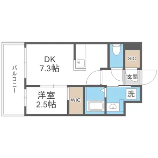 ブランシエスタ都島通【12階】の間取り