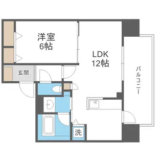 ブランシエスタ都島通【4階】の間取り