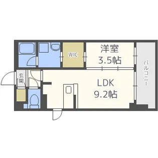 アスヴェル阿波座BLUE EARTH【9階】の間取り