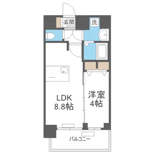プレサンスOSAKA姫里ヴィオン【8階】の間取り