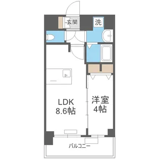 プレサンスOSAKA姫里ヴィオン【8階】の間取り