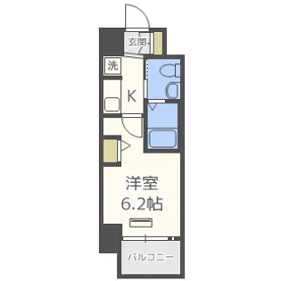 エステムコート難波Ⅳアトリ【13階】の間取り