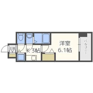 プレサンス梅田北ザ・ライブ【8階】の間取り