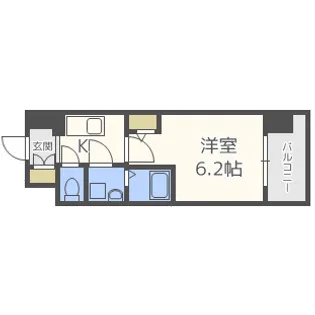 エスリード梅田グレイス【2階】の間取り