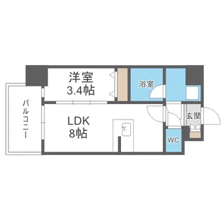 エスリードレジデンス大阪福島シティスクエア【2階】の間取り